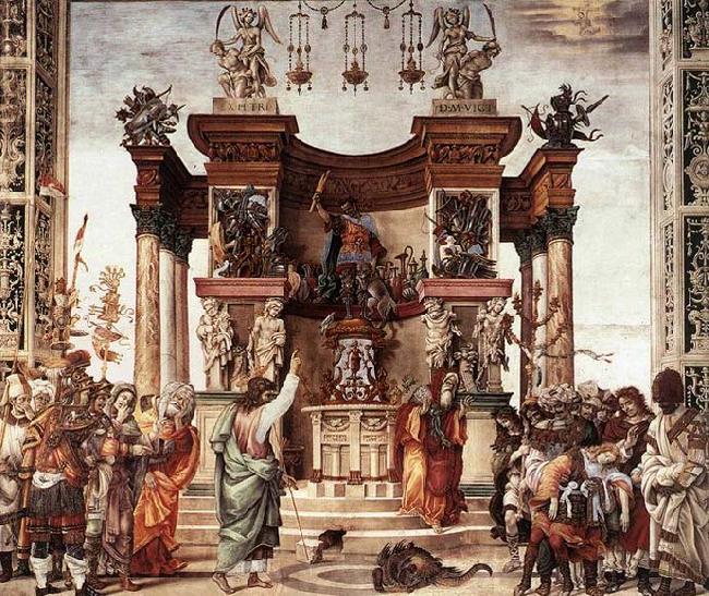LIPPI, Filippino St Philip Driving the Dragon from the Temple of Hieropolis Germany oil painting art